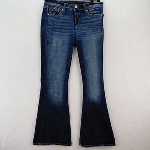 Buckle Black Jeans Womens 27x30 Blue Denim Fit 53 Flare Mid Rise Stretch Rodeo